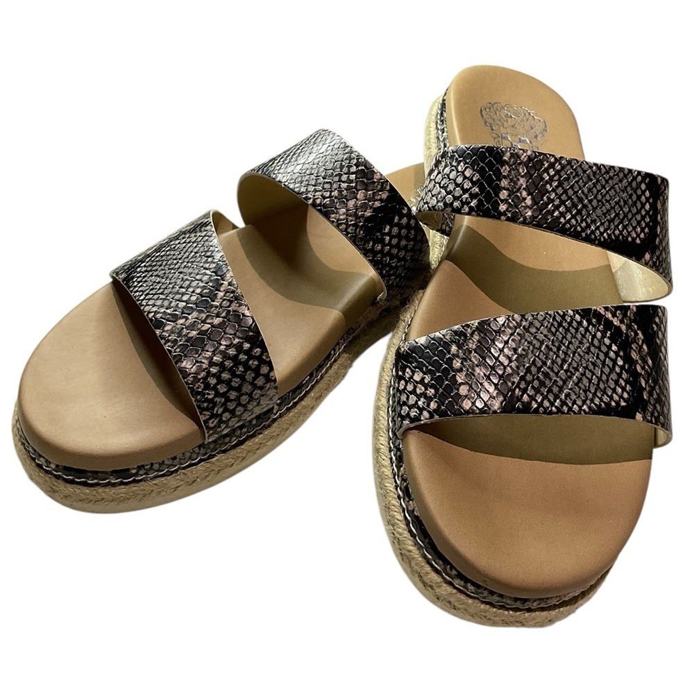 Vince Camuto VP Rynnnah Snake Print Espadrille Sandals Size 8.5 - Picture 3 of 9